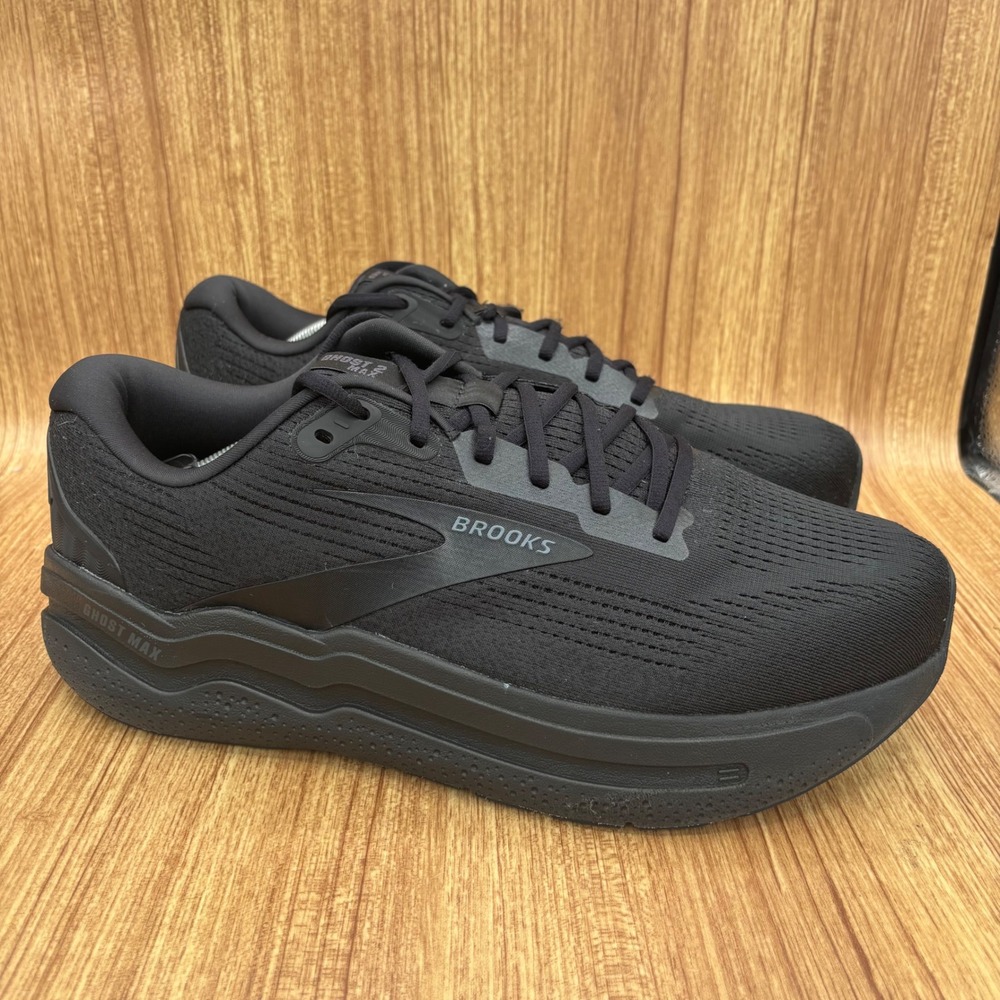 Brooks Ghost Max 2 Running Shoes Mens 13 Black Extra Wide 4E 1104314E020